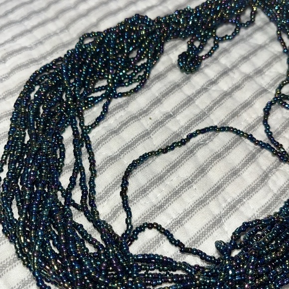 Beautiful Metallic Rainbow Handmade Beaded Necklace - Picture 6 of 6